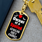 African Grey Parrot Bird Keychain Stainless Steel or 18k Gold Dog Tag Keyring-Express Your Love Gifts