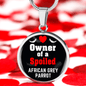African Grey Parrot Bird Owner Necklace Circle Pendant Stainless Steel or 18k Gold 18-22"-Express Your Love Gifts