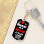 African Lemon Dove Bird Keychain Stainless Steel or 18k Gold Dog Tag Keyring-Express Your Love Gifts
