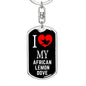 African Lemon Dove Bird Lover Keyring Keychain Stainless Steel or 18k Gold-Express Your Love Gifts