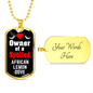 African Lemon Dove Bird Necklace Stainless Steel or 18k Gold Dog Tag 24" Chain-Express Your Love Gifts