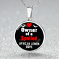 African Lemon Dove Bird Owner Necklace Circle Pendant Stainless Steel or 18k Gold 18-22"-Express Your Love Gifts