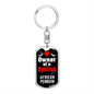 African Penguin Bird Keychain Stainless Steel or 18k Gold Dog Tag Keyring-Express Your Love Gifts