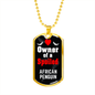 African Penguin Bird Necklace Stainless Steel or 18k Gold Dog Tag 24" Chain-Express Your Love Gifts