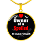 African Penguin Bird Owner Necklace Circle Pendant Stainless Steel or 18k Gold 18-22"-Express Your Love Gifts