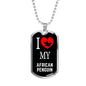 African Penguin Necklace Stainless Steel or 18k Gold Dog Tag 24" Chain-Express Your Love Gifts