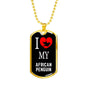 African Penguin Necklace Stainless Steel or 18k Gold Dog Tag 24" Chain-Express Your Love Gifts