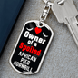 African Pied Hornbill Bird Keychain Stainless Steel or 18k Gold Dog Tag Keyring-Express Your Love Gifts
