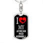 African Pied Hornbill Bird Lover Keyring Keychain Stainless Steel or 18k Gold-Express Your Love Gifts