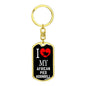African Pied Hornbill Bird Lover Keyring Keychain Stainless Steel or 18k Gold-Express Your Love Gifts
