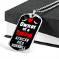 African Pied Hornbill Bird Necklace Stainless Steel or 18k Gold Dog Tag 24" Chain-Express Your Love Gifts