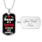 African Pied Hornbill Bird Necklace Stainless Steel or 18k Gold Dog Tag 24" Chain-Express Your Love Gifts