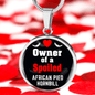 African Pied Hornbill Bird Owner Necklace Circle Pendant Stainless Steel or 18k Gold 18-22"-Express Your Love Gifts