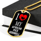 African Pied Hornbill Necklace Stainless Steel or 18k Gold Dog Tag 24" Chain-Express Your Love Gifts