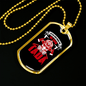 After God Made Me Firefighter Gift Stainless Steel or 18k Gold Dog Tag 24" Chain-Express Your Love Gifts