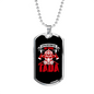 After God Made Me Firefighter Gift Stainless Steel or 18k Gold Dog Tag 24" Chain-Express Your Love Gifts