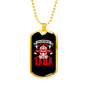 After God Made Me Firefighter Gift Stainless Steel or 18k Gold Dog Tag 24" Chain-Express Your Love Gifts