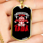 After God Made Me Firefighter Gift Stainless Steel or 18k Gold Dog Tag 24" Chain-Express Your Love Gifts
