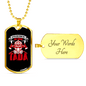After God Made Me Firefighter Gift Stainless Steel or 18k Gold Dog Tag 24" Chain-Express Your Love Gifts