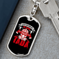 After God Made Me Firefighter Keychain Stainless Steel or 18k Gold Dog Tag Keyring-Express Your Love Gifts