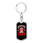 After God Made Me Firefighter Keychain Stainless Steel or 18k Gold Dog Tag Keyring-Express Your Love Gifts