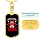 After God Made Me Firefighter Keychain Stainless Steel or 18k Gold Dog Tag Keyring-Express Your Love Gifts