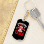 After God Made Me Firefighter Keychain Stainless Steel or 18k Gold Dog Tag Keyring-Express Your Love Gifts