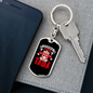 After God Made Me Firefighter Keychain Stainless Steel or 18k Gold Dog Tag Keyring-Express Your Love Gifts