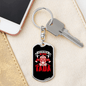 After God Made Me Firefighter Keychain Stainless Steel or 18k Gold Dog Tag Keyring-Express Your Love Gifts