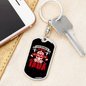 After God Made Me Firefighter Keychain Stainless Steel or 18k Gold Dog Tag Keyring-Express Your Love Gifts