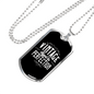 Aged To Perfection Dad Stainless Steel or 18k Gold Dog Tag 24" Chain-Express Your Love Gifts