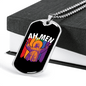 Ah Men Necklace Stainless Steel or 18k Gold Dog Tag 24" Chain-Express Your Love Gifts
