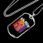 Ah Men Necklace Stainless Steel or 18k Gold Dog Tag 24" Chain-Express Your Love Gifts
