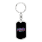 Ain't No Hood Like Motherhood Mom Keychain Stainless Steel or 18k Gold Dog Tag Keyring-Express Your Love Gifts