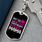 Ain't No Loud Mom Keychain Stainless Steel or 18k Gold Dog Tag Keyring-Express Your Love Gifts