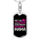 Ain't No Loud Mom Keychain Stainless Steel or 18k Gold Dog Tag Keyring-Express Your Love Gifts