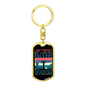 Ain't Perfect Bike Rider Cycling Keychain Stainless Steel or 18k Gold Dog Tag Keyring-Express Your Love Gifts
