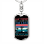 Ain't Perfect Bike Rider Cycling Keychain Stainless Steel or 18k Gold Dog Tag Keyring-Express Your Love Gifts