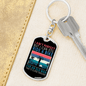 Ain't Perfect Bike Rider Cycling Keychain Stainless Steel or 18k Gold Dog Tag Keyring-Express Your Love Gifts