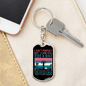 Ain't Perfect Bike Rider Cycling Keychain Stainless Steel or 18k Gold Dog Tag Keyring-Express Your Love Gifts