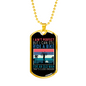 Ain't Perfect Bike Rider Cycling Necklace Stainless Steel or 18k Gold Dog Tag 24"-Express Your Love Gifts