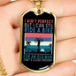 Ain't Perfect Bike Rider Cycling Necklace Stainless Steel or 18k Gold Dog Tag 24"-Express Your Love Gifts