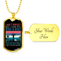 Ain't Perfect Bike Rider Cycling Necklace Stainless Steel or 18k Gold Dog Tag 24"-Express Your Love Gifts