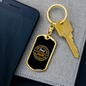 Air Force Mom Keychain Stainless Steel or 18k Gold Dog Tag Keyring-Express Your Love Gifts