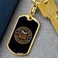 Air Force Mom Keychain Stainless Steel or 18k Gold Dog Tag Keyring-Express Your Love Gifts