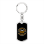 Air Force Mom Keychain Stainless Steel or 18k Gold Dog Tag Keyring-Express Your Love Gifts