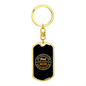 Air Force Mom Keychain Stainless Steel or 18k Gold Dog Tag Keyring-Express Your Love Gifts
