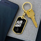Air Guitar Hero Keychain Dog Tag Stainless Steel or 18k Gold-Express Your Love Gifts