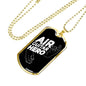 Air Guitar Hero Necklace Stainless Steel or 18k Gold Dog Tag 24" Chain-Express Your Love Gifts