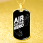 Air Guitar Hero Necklace Stainless Steel or 18k Gold Dog Tag 24" Chain-Express Your Love Gifts